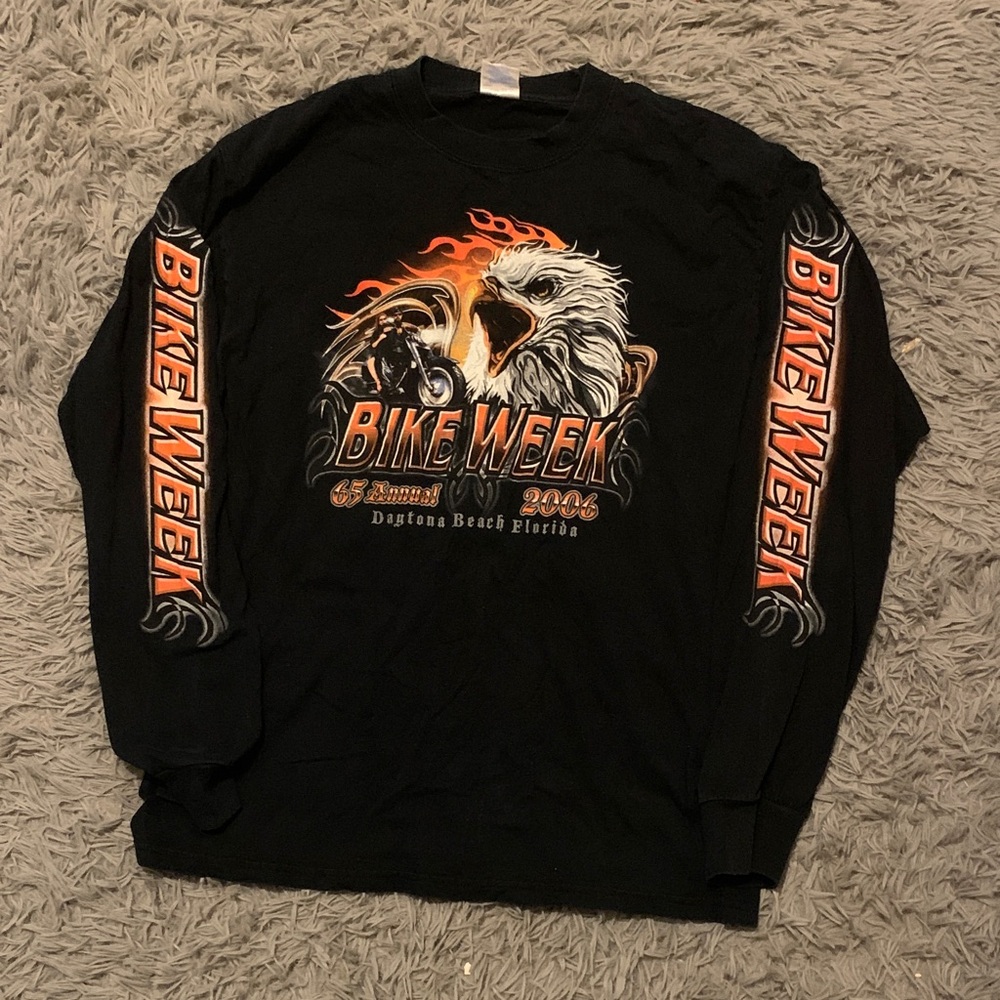 Black Bike Week Graphic Long Sleeve Shirt